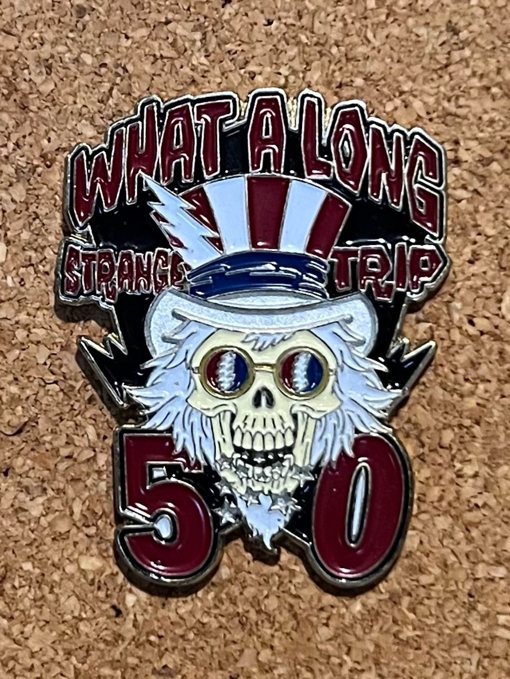 Grateful Dead "What A Long Strange Trip" 50 Year Enamel Pin